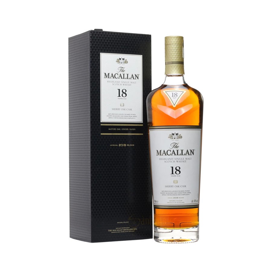 Rượu Macallan 18 Sherry Oak - Scotch Whisky