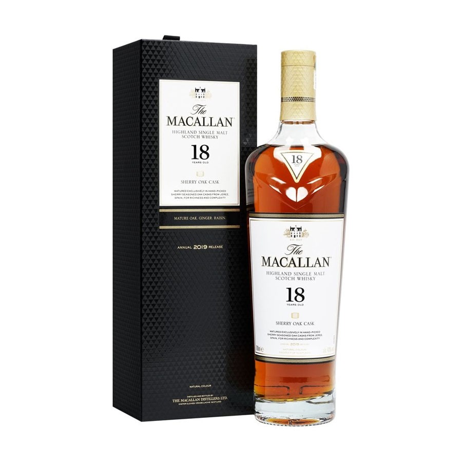 Rượu Macallan 12 Year Old Sherry Oak Cask UK - Scotch Whisky